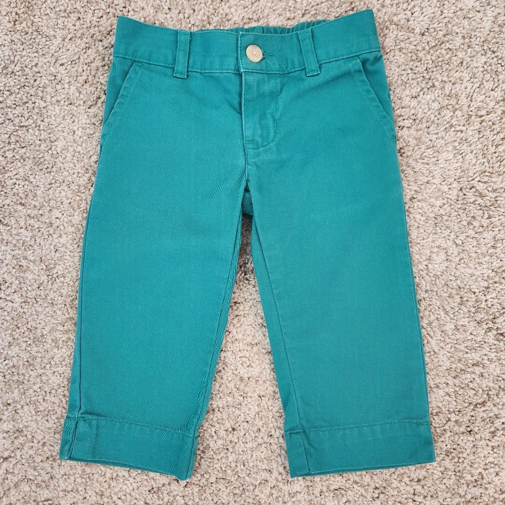 Ralph Lauren infant Madras SS button-down and Chino bundle Size 12 months